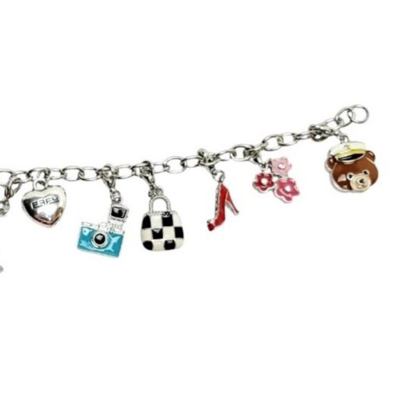 EFFY Bracelet and 12 Charms Princess Cruise Collectable Beach Caribbean Fun 8.5" - Picture 5 of 5